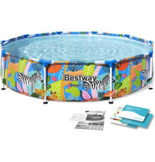 Басейн каркасний 4в1 Bestway 56985 Steel Pro 305 см 