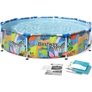 Басейн каркасний 4в1 Bestway 56985 Steel Pro 305 см 