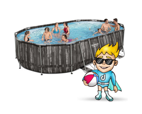Басейн каркасний овальний 12в1 Bestway 5611R, 610 x 366 x 122 см