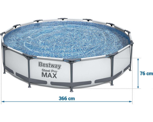 Басейн каркасний 16в1 Bestway 56416 Steel Pro Max 366 см Басейн каркасний 16в1 Bestway 56416 Steel Pro Max 366 см