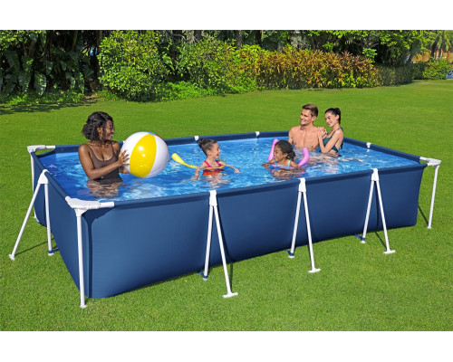 Басейн каркасний прямокутний 3в1 Bestway Family Steel Pro Frame 400 x 211 x 81 см + насос + фільтр
