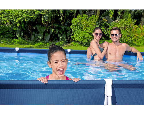 Басейн каркасний прямокутний 3в1 Bestway Family Steel Pro Frame 400 x 211 x 81 см + насос + фільтр