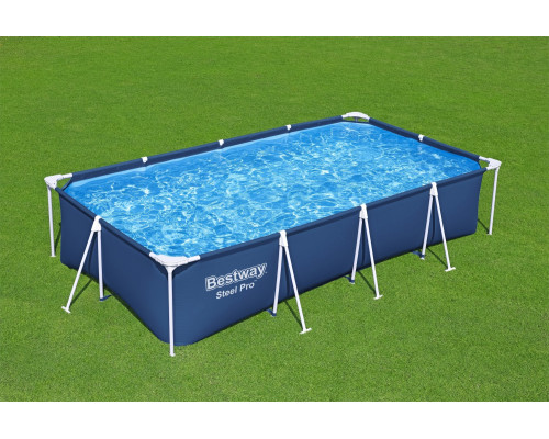 Басейн каркасний прямокутний 3в1 Bestway Family Steel Pro Frame 400 x 211 x 81 см + насос + фільтр