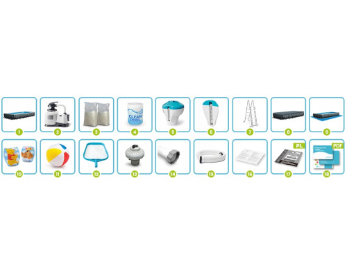 Басейн каркасний 17в1 Intex 26374 975 х 488 х 132 см