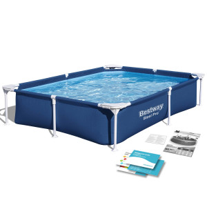 Басейн каркасний прямокутний Bestway 56401N, 221 x 150 x 43 см 