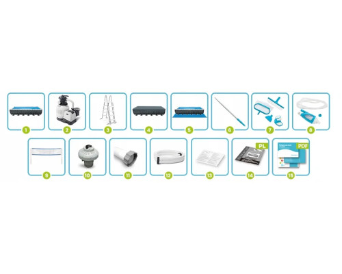 Басейн каркасний 15в1 Intex 26378 975 х 488  х 132 см 