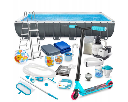Басейн каркасний 21в1 Intex 26364 732 х 366 х 132 см з самокатоммSoke GO 