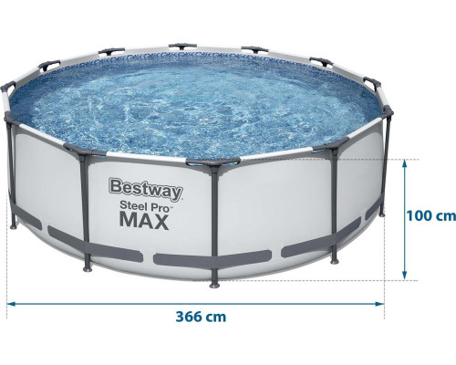 Басейн каркасний 10в1 Bestway 56418 Steel Pro Max 366 см