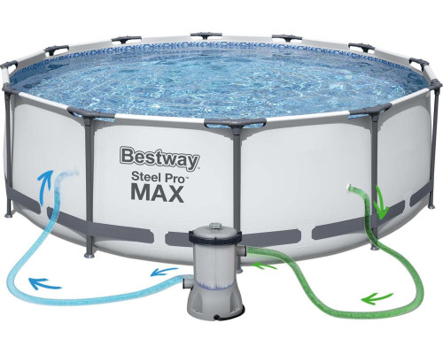 Басейн каркасний 10в1 Bestway 56418 Steel Pro Max 366 см