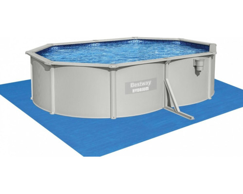 Басейн каркасний овальний 10в1 Bestway 56586 Hydrium 500 x 360 см, світло-сірий