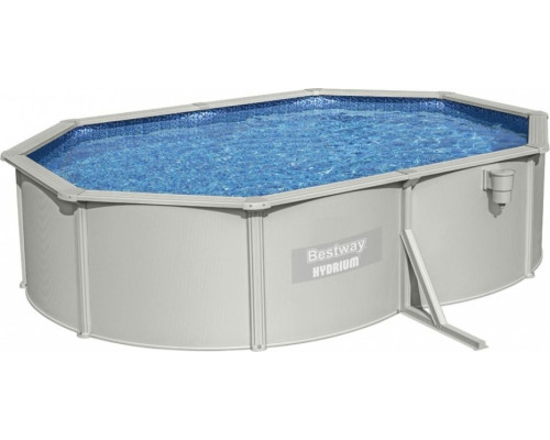 Басейн каркасний овальний 10в1 Bestway 56586 Hydrium 500 x 360 см, світло-сірий