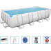 Басейн каркасний прямокутний Bestway 56670 Power Steel 488 x 244 см - білий