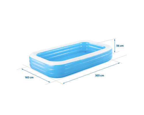 Басейн надувний прямокутний 3в1 Bestway 54009, 305 x 183 x 56 см