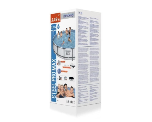Басейн каркасний 5в1 BESTWAY Steel Pro MAX 549 x 122 см + насос + кришка + сходи