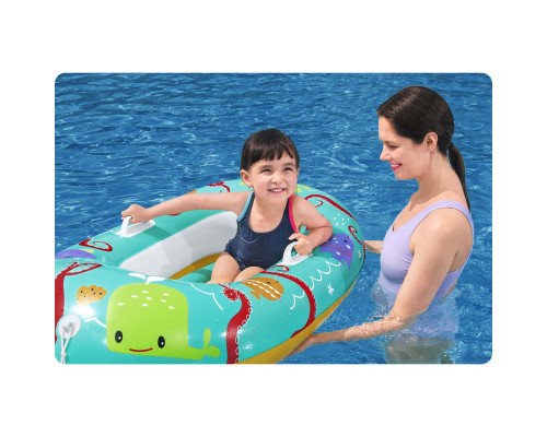 Пліт надувний для плавання Bestway 34009 бірюзовий, 119 x 79 см