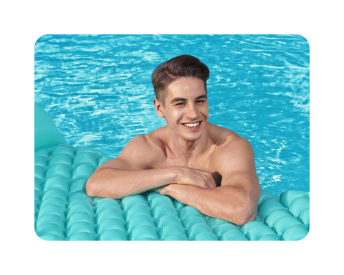 Матрац надувний для плавання Bestway 44020 бірюзовий, 213 x 86 см