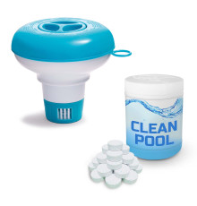 Поплавець-дозатор для басейну INTEX + багатофункціональні таблетки 0,5 кг 