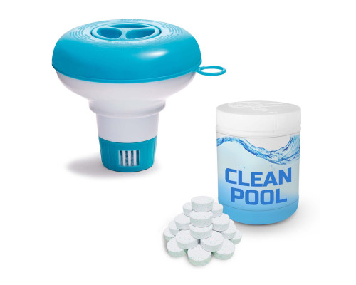 Поплавець-дозатор для басейну INTEX + багатофункціональні таблетки 0,5 кг