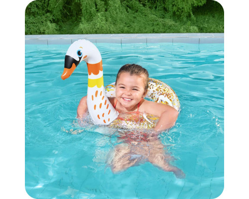 Коло надувне для басейну Bestway 36306 Лебідь, 61 см