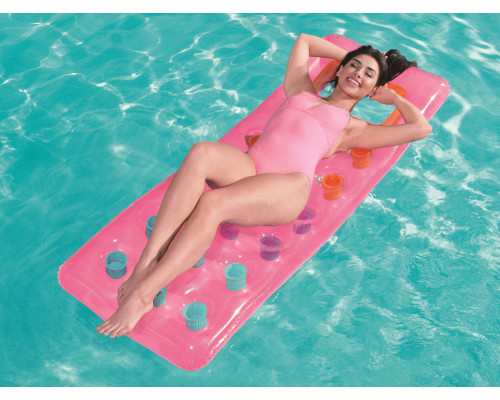 Матрац надувний пляжний з віконцем Bestway 43040 рожевий, 188 x 71 см