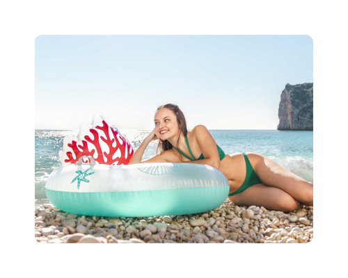 Коло надувне зі спинкою Bestway 43730 Корали, 107 x 113 см