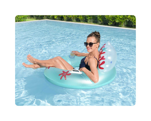 Коло надувне зі спинкою Bestway 43730 Корали, 107 x 113 см