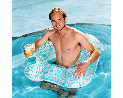 Крісло надувне для плавання Bestway 43097 блакитне, 102 х 94 см