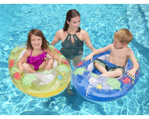 Пліт надувний для плавання Bestway 34037 жовтий, 102 x 69 см