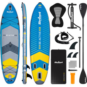 Надувна SUP дошка (Сапборд) Rebel Active RBA-4507 335 синьо-сіра