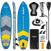 Надувна SUP дошка (Сапборд) Rebel Active RBA-4507 335 синьо-сіра