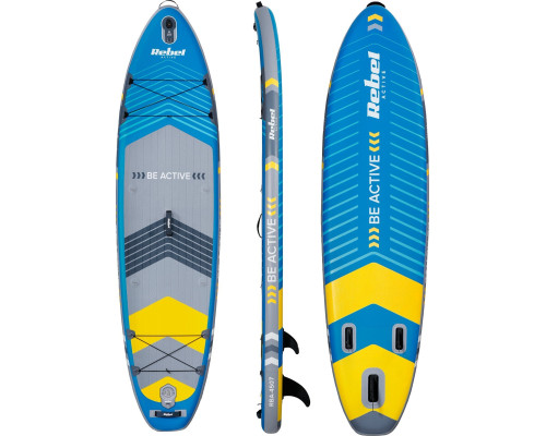 Надувна SUP дошка (Сапборд) Rebel Active RBA-4507 335 синьо-сіра Надувна SUP дошка (Сапборд) Rebel Active RBA-4507 335 синьо-сіра