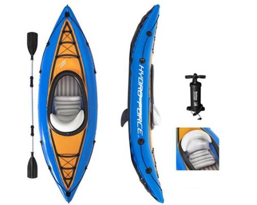 Надувний одномісний каяк HYDRO-FORCE Cove Champion, 275 х 81 х 45 см