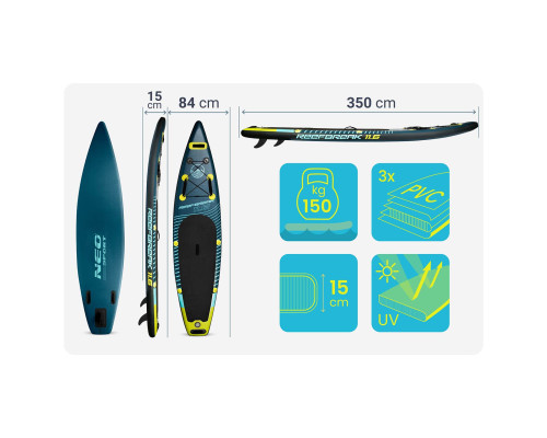 Надувна SUP дошка (Сапборд) Neo-Sport 170310 Reefbreak 350 х 81 х 15 см