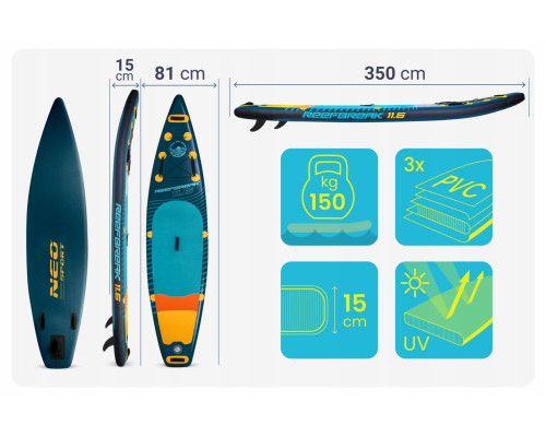 Надувна SUP дошка (Сапборд) Neo-Sport 170311 Reefbreak 350 х 81 х 15 см