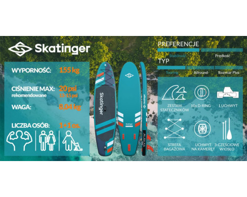 Надувна SUP дошка (Сапборд) Skatinger Jade 320 Надувна SUP дошка (Сапборд) Skatinger Jade 320