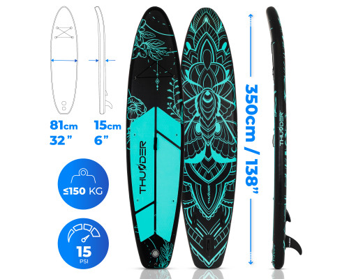 Надувна SUP дошка (Сапборд) THUNDER MOTH-MINT 350