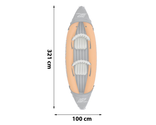 Надувна байдарка Bestway 65077 Lite Rapid X2 321 x 88 см Надувна байдарка Bestway 65077 Lite Rapid X2 321 x 88 см