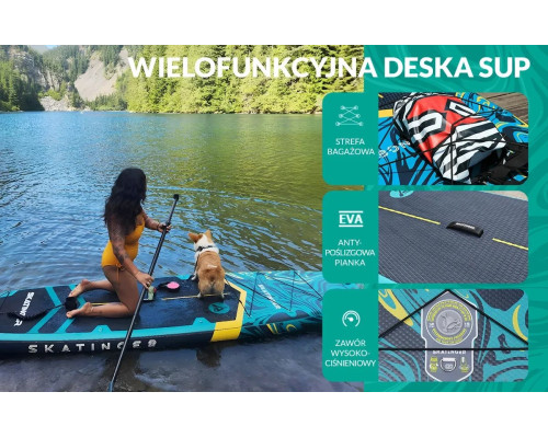 Надувна SUP дошка (Сапборд) Skatinger Prana Lava Green 350 Надувна SUP дошка (Сапборд) Skatinger Prana Lava Green 350