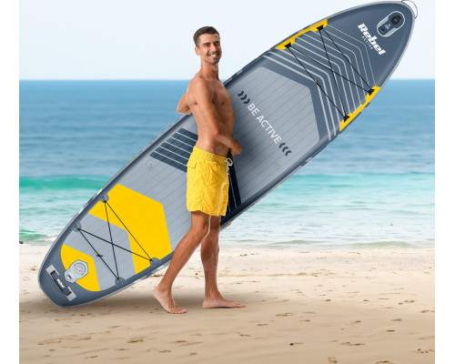 Надувна SUP дошка (Сапборд) REBEL ACTIVE RBA-4507 335 сіро-жовта Надувна SUP дошка (Сапборд) REBEL ACTIVE RBA-4507 335 сіро-жовта