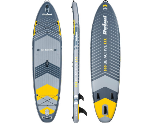 Надувна SUP дошка (Сапборд) REBEL ACTIVE RBA-4507 335 сіро-жовта Надувна SUP дошка (Сапборд) REBEL ACTIVE RBA-4507 335 сіро-жовта