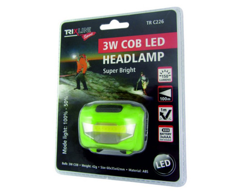 Світлодіодний ліхтар Trixline C226 3W COB - зелений неон