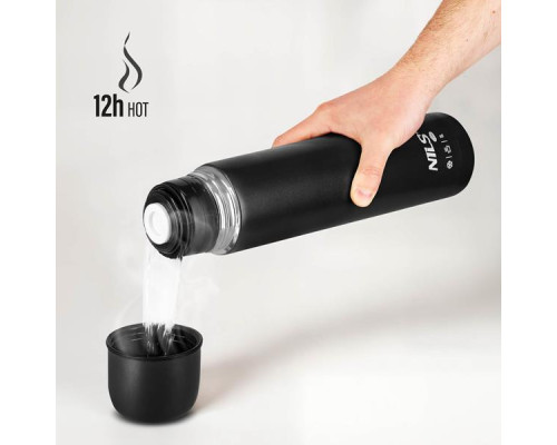 Термос NILS CAMP NC3804 1 л, чорний