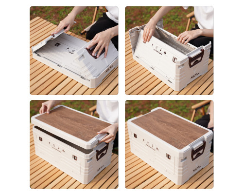 Ящик складаний 2в1 NILS CAMP NCB4002 32 л, бежевий