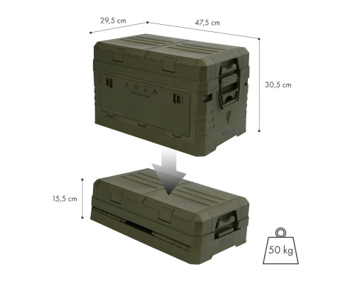 Ящик складаний NILS CAMP NCB4003 42 л, зелений