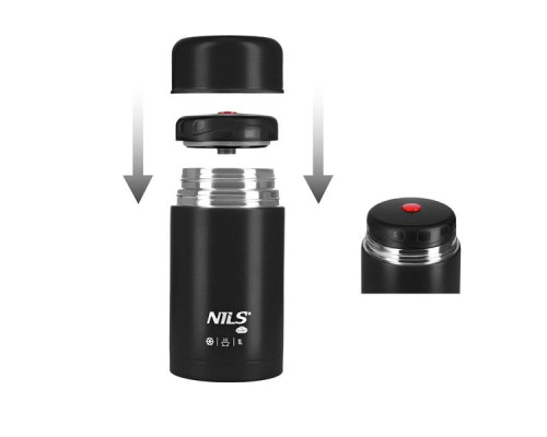 Термос для обіду NILS CAMP NC3802 1 л, чорний