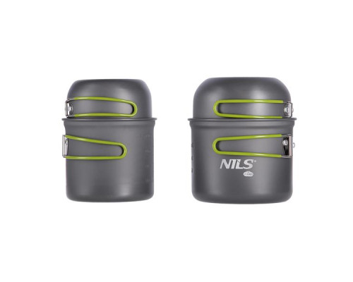 Набір посуду для кемпінгу NC1767 XL NILS CAMP, сірий