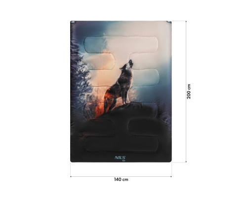 Спальний мішок 3в1 NILS CAMP NC3601, 200 х 140 см, різнокольоровий