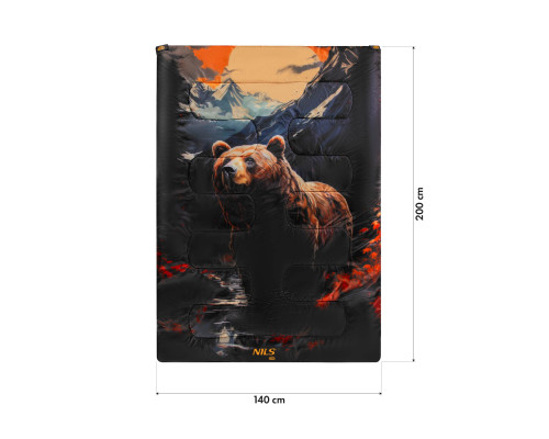 Спальний мішок 3в1 NILS CAMP NC3601, 200 х 140 см, різнокольоровий