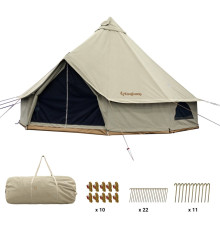 Намет садовий KING CAMP 400 х 400 см, коричневий