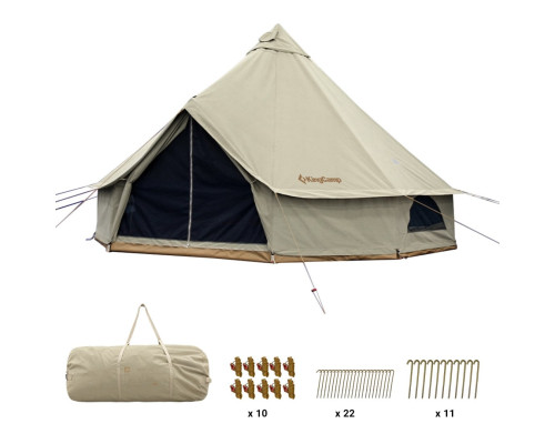 Намет садовий KING CAMP 400 х 400 см, коричневий